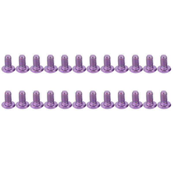 ZTTO 24PCS Alloy Steel Bicycle Brake Rotor Bolts Mountain Bike M5x10mm Disc T25 ScrewPurple