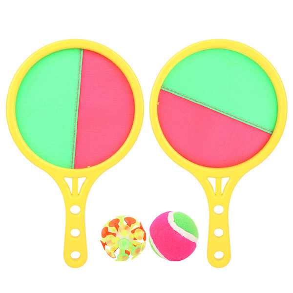 Children Stick Target Racket 2 in 1 Sucker Ball Set Handle Parent‑child Throw Catch Toy