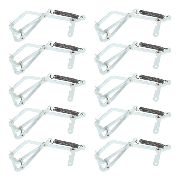 10pcs Stainless Steel Crab Grabber Rustproof Seafood Grabber with Spring for Catching Crab Pike Predatory Fish