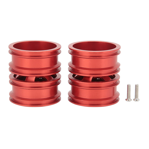 Metal Toy Car Double Rear Wheel Hub Accessory Parts Fit for WPL 1/16 B14 B24 B16 B36 RC CarRed