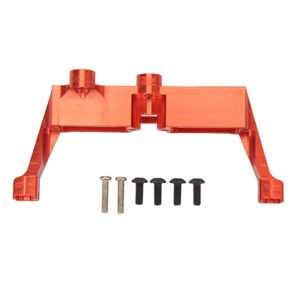 Differential Lock Servo Mount Bracket Aluminum Alloy RC Steering Servo Mount and Screws for 1/10 RC Car Red