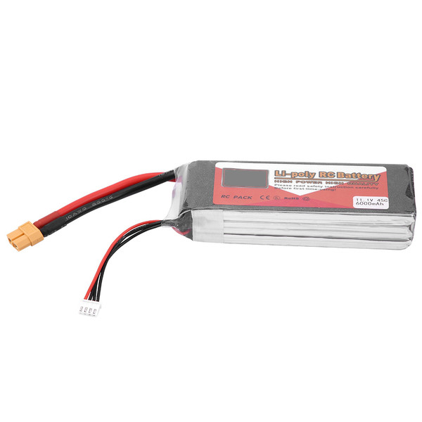 ZOP POWER 3S 11.1V 6000mAh 45C Rechargeable LiPo Battery with XT60 Plug (6000mAh 45C)