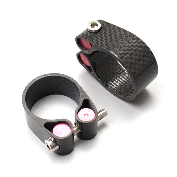 Bicycle Seatpost Clamp Firm Locking Carbon Fiber Bicycle Seatpost Tube Clip for Mountain Bike Accessory 31.6 Matt