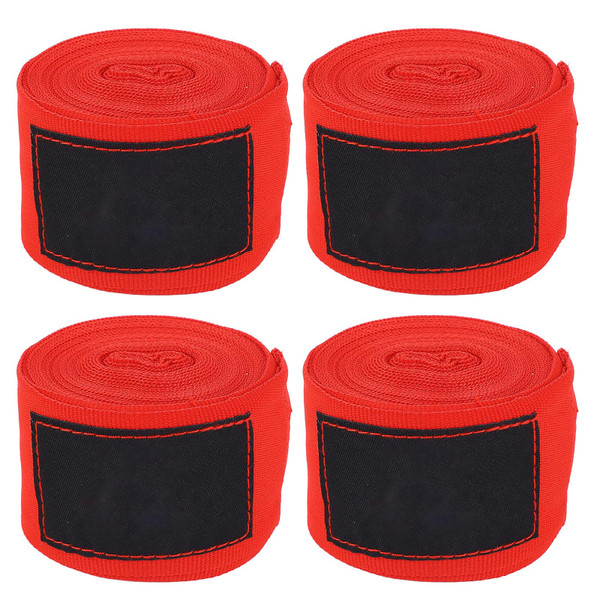 4pcs Sports Hand Wraps Elastic Boxing Handwraps Breathable MMA Boxing Hand Wraps for Men Women Red 5M