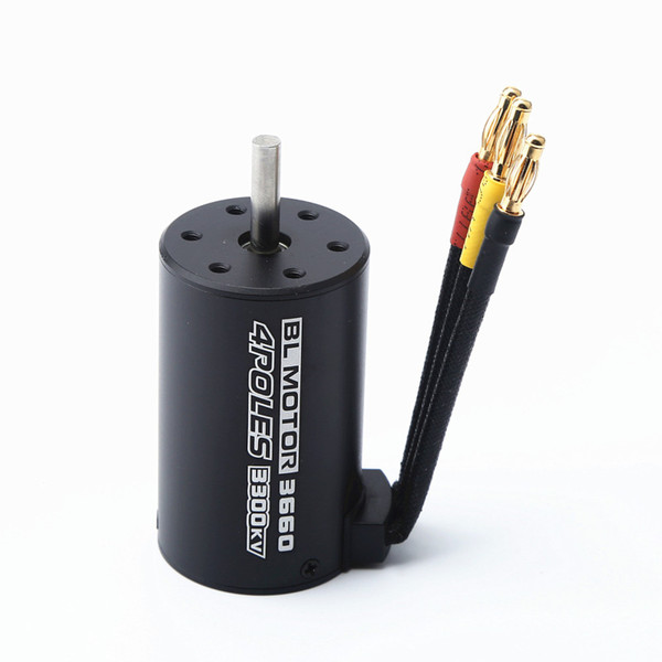 Waterproof 3660 3300KV Brushless Motor 80A  Brushless ESC With Motor Heat Sink Cooling Fan  Combo Set for 1/8 Remote Control Car Truck