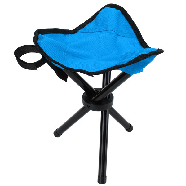 Camping Tripod Stool Portable Foldable Lightweight Camping Tripod Seat for Hiking Hunting Walking Fishing Travel Blue