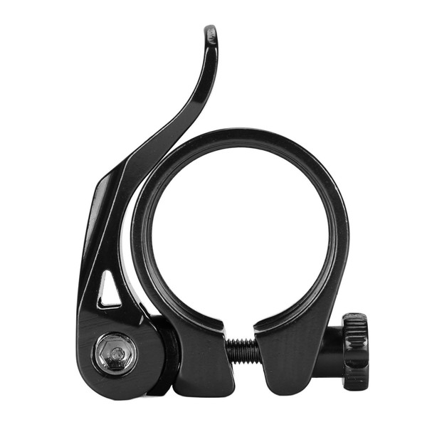 Bike Seatpost Clamp Professional 34.9mm Aluminum Alloy Lightweight High Strength CNC Machined Quick Release Bicycle Seatpost Clamp Black