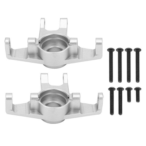 2pcs Axle Carriers Aluminum Alloy Rear Stub Steering Blocks with Screws for 1/7 Remote Control CarSilver