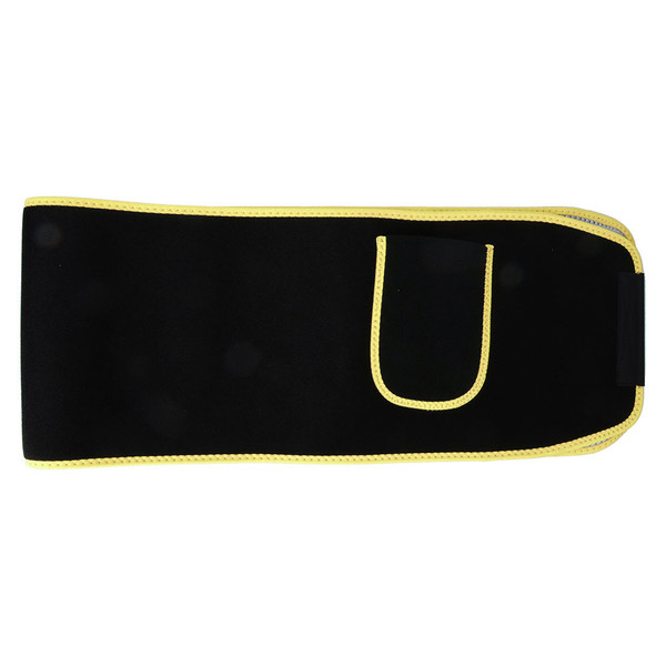 Unisex Waist Trimmer Belt Nano Sliver Coating Sweat Sauna Wrap Weight Loss Fat Burner(Yellow M)