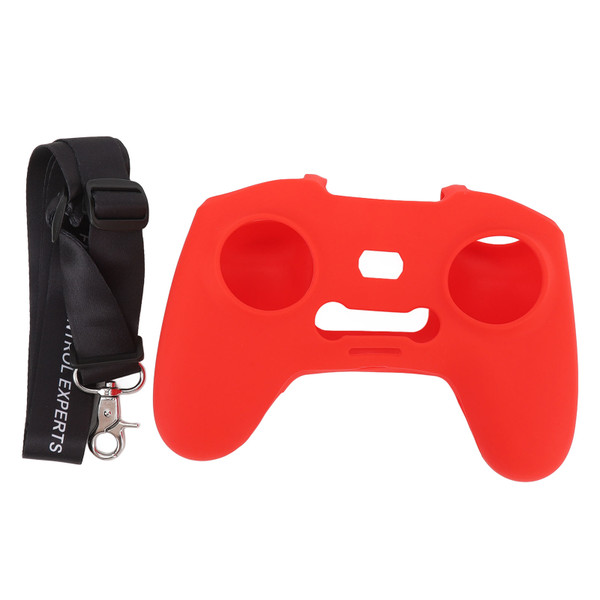 Drone Remote Silicone Protective Cover Set Comfortable Remote Controller Protective Cover and Controller Straps for Avata 1 2 FPV Red