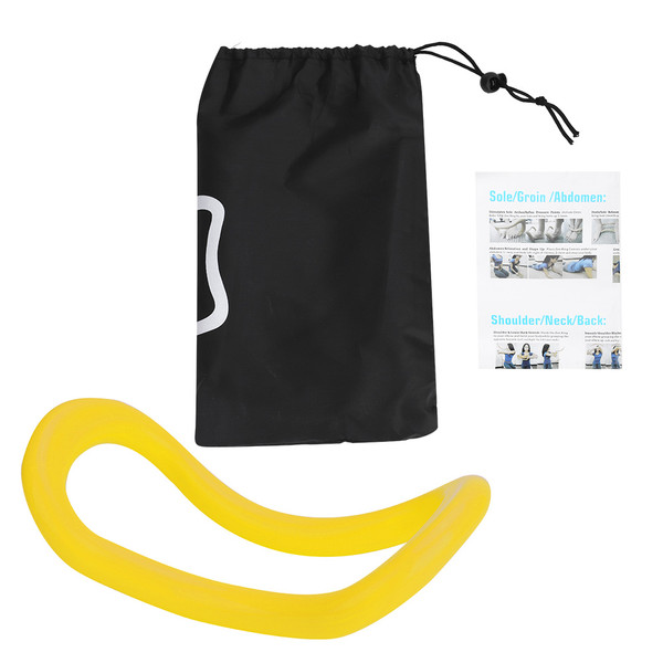 5 Color Yoga Ring Pilates Stretch Circle Fitness Equipment for Training Bodybuilding(Yellow)