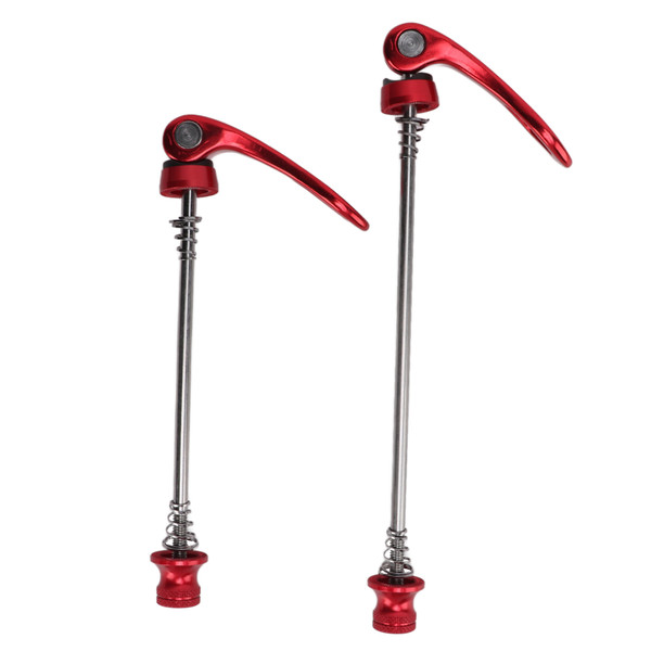 2Pcs Bicycle Quick Release Lever Removable Easily Replace Light Weight 4 Colors Bike Skewer for Mountain Road BikeRed
