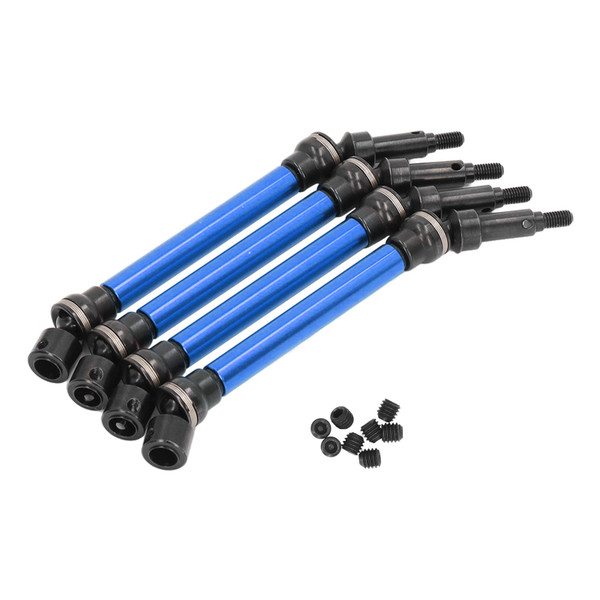4Pcs RC Driving Front Rear Drive Shaft Drive Axle Steel Aluminum Alloy for Arrma 1/8 for Kraton 4S Dark Blue