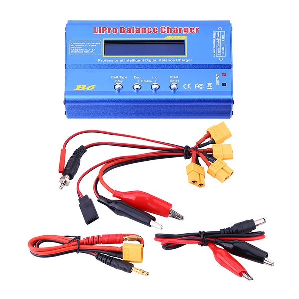 RC Lipo Battery Digital Balanced Charger Remote Control Accessory with Cables XT60 Plug