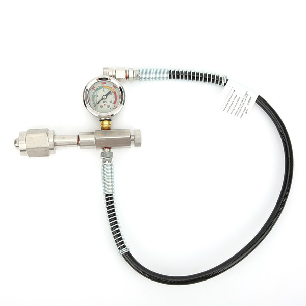 Outdoor Stainless Steel 347 Hex Gauge Valve High Pressure Black Air Filler Pipe Connector Adapter