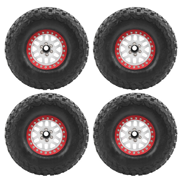 4PCS 1/10 2.2in Aluminium Alloy RC Car Hub Tire Tool Set with MIXRC001 Wheel Skin