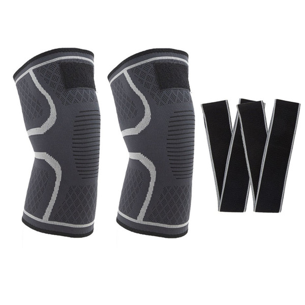 2pcs Knee Braces Breathable Nylon Knee Compression Sleeve for Men Women Pain Relief Knee Support Guard for Running M (Fits 60‑70kg)