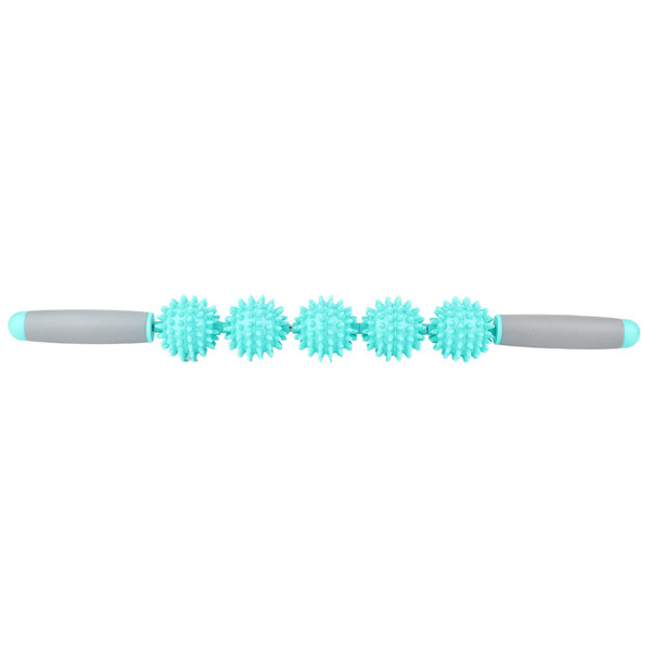 Muscle Roller Massage Relax Yoga Fascia Stick with 5 Spiky Balls for Sport Fitness