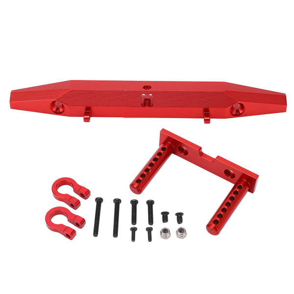 1/10 RC Car Rear Bumper Aluminium Alloy RC Crawler Car Bumper for Outdoor for SCX10 90046 90047 Red
