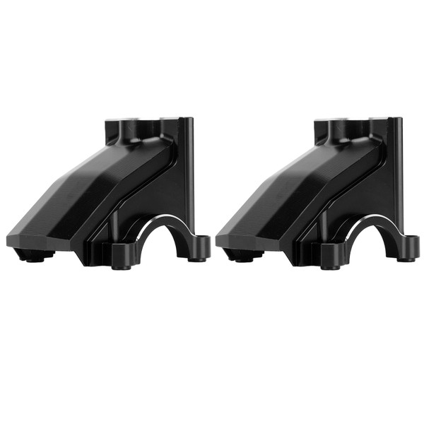 2pcs RC Car Gearbox Housing Replacement for TRAXXAS 1/5 RC Car Aluminum Alloy Front Rear Universal Differential Cover Black