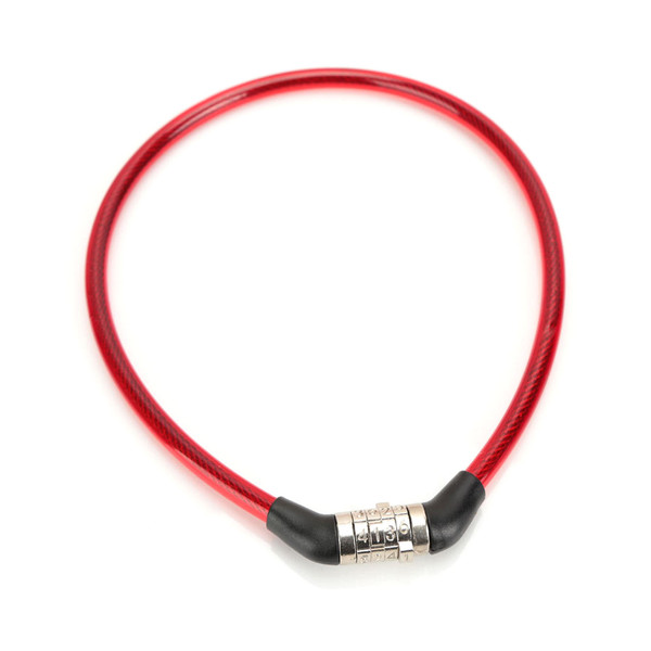Security Bike Lock Steel Wire Chain 4 Digit Resettable Combination Cable Lock for Riding