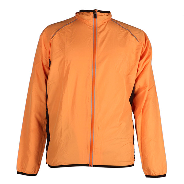 Trainning Casual Coat Soft Waterproof Breathable Long Sleeve Cycling Jacket for Running Fishing Men Women Orange L