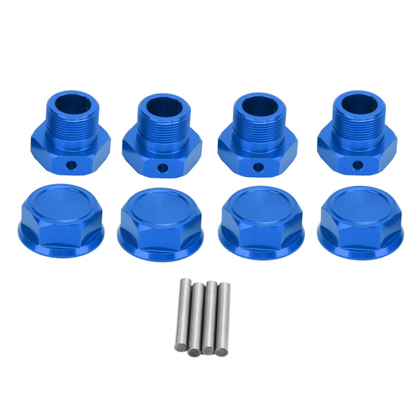 4pcs RC Wheel Hex Hubs Set Professional Aluminium Alloy Dustproof RC Hex Coupler Set for RC Car Accessories Blue
