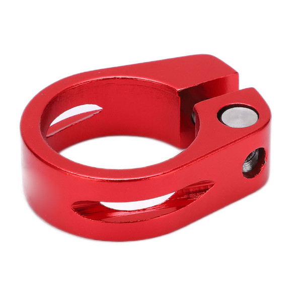 28.6mm Bike Seat Post Clamp Aluminum Alloy Locking Seat Tube Holder Clip for Mountain BicycleRed