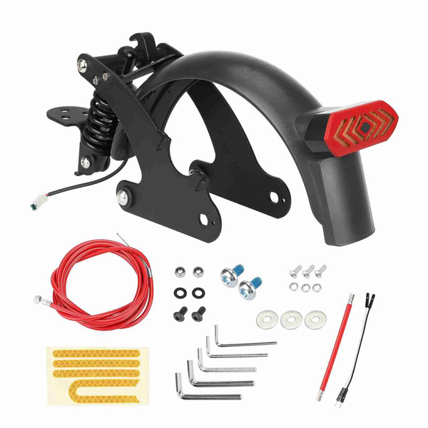 Electric Scooters Rear Shock Absorber with Mudguard and Taillight Compatible for Xiaomi M365/1S Electric Scooter