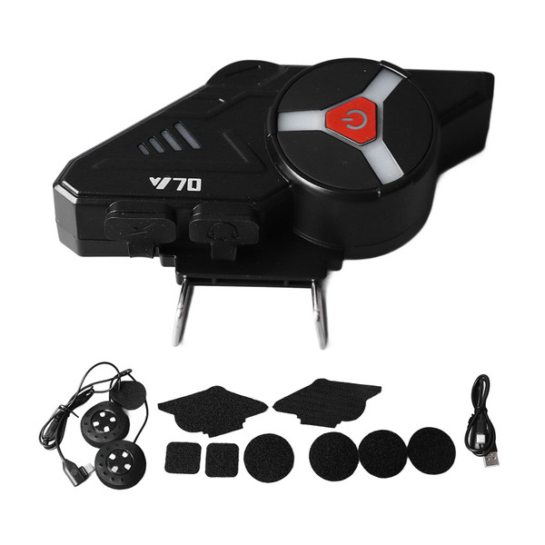Helmet Headset Noise Cancellation Auto Answer Waterproof 800mAh Voice Assist with Speaker Microphone Helmet Music Headset for Motorcycle