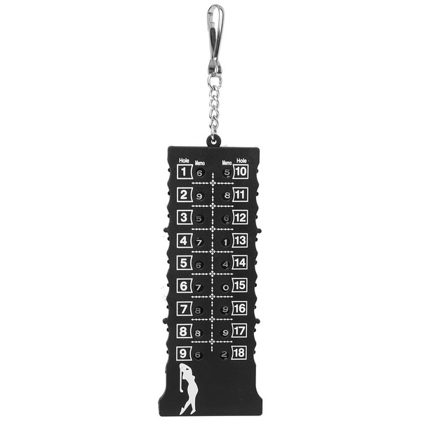 ABS Plastic Portable Strip Type 18 Holes Golf Scoreboard Score Counter Training Practice Competition Accessory(Black Hook )