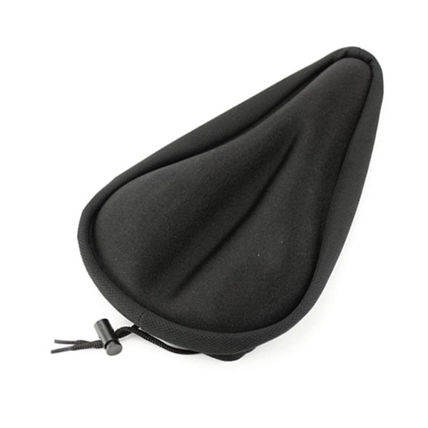 Bike Seating Cushion Black Thicker Regulable Drawstring Waterproof Dustproof Elastic Sponge 28x18cm Seating Cover