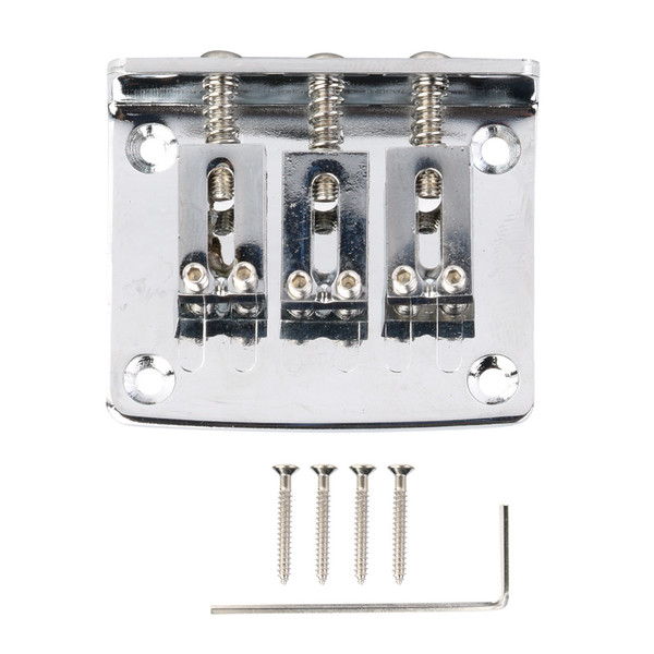 3 String Guitar Metal Tailpiece Bridge Parts Musical Instrument Accessory