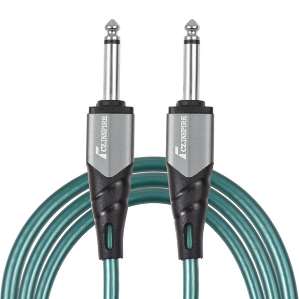 1/4 Inch Audio Instrument Cable 10ft Noise Reduction Dual Straight Interface 6.35mm Mono Waterproof Guitar Cable Compression Resistant Professional Audio Interconnect Cord for Electric Guitar Keyboard Mixer Amplifier