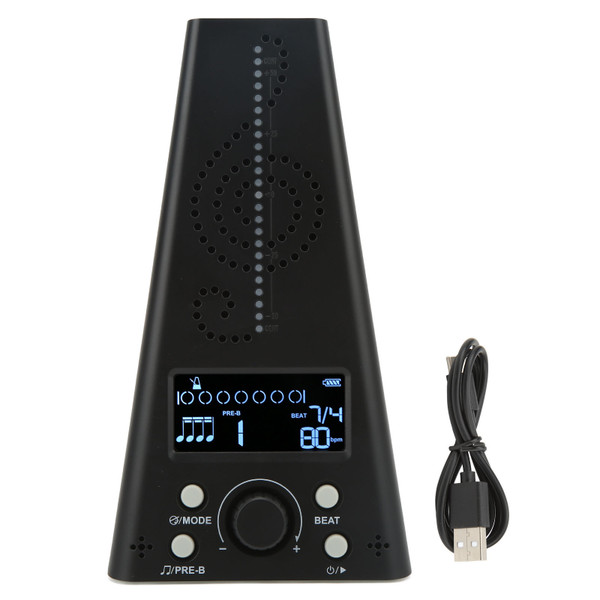 Multifunction Metronome Mechanical Universal Plastic Black Violin Metronome for Erhu Flute