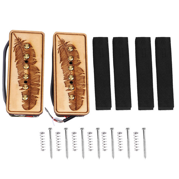 GMB213 Electric Guitar Pickup Guitar Bridge Pickup & Neck Pickups Feather Wood SS