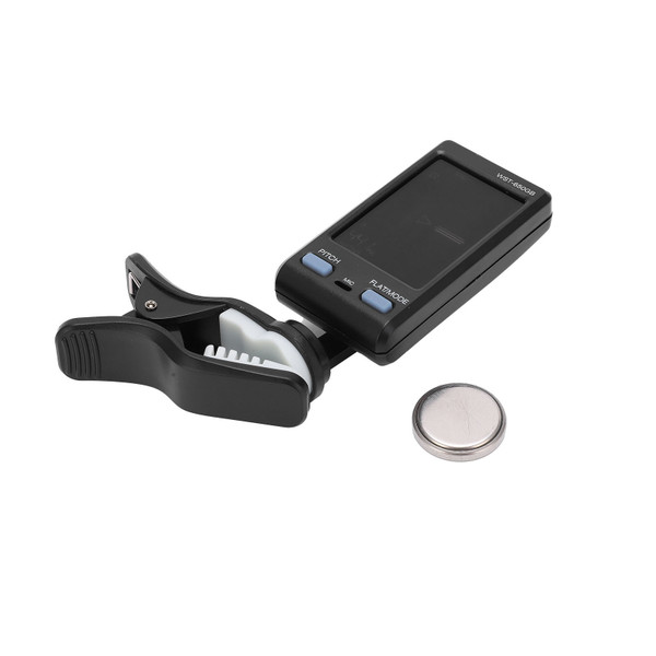 Guitar Tuner Digital Processing with LCD ClipOn Portable Musical Instrument Accessories(Black )