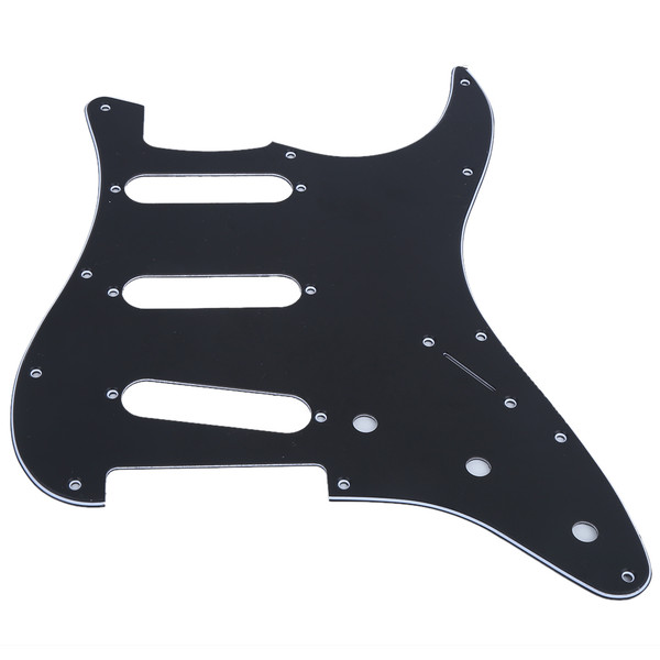 Electric Guitar Pickguard 11 Hole Mirror Surface for FD Musical Instrument AccessoriesBlack