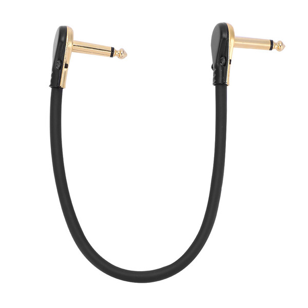 Durable 30cm Guitar Effect Pedal Board Patch Cable Cord 1/4" Flat Right Angle Plug