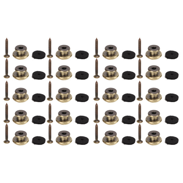 20Pcs Guitar Strap Button Set Metal Guitars Straps Lock Ukulele Accessories for Bass