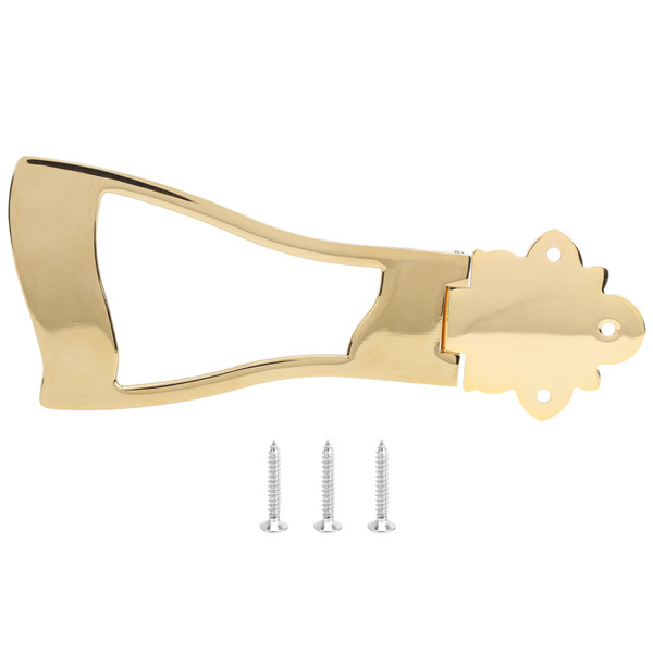 Guitar Bridge Tailpiece Chrome for Archtop Jazz Hollow Musical Instrument Accessories