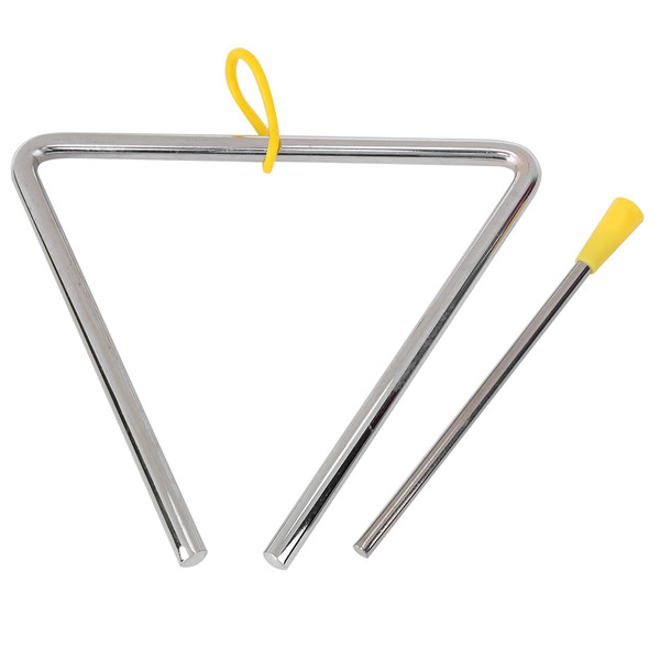 High Grade Musical Triangle 6in Steel Instrument Triangle with Yellow Hanger for Children