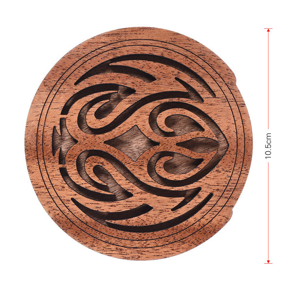 Guitar Wooden Soundhole Sound Hole Cover Block Feedback Buffer Mahogany Wood for EQ Acoustic Folk Guitars