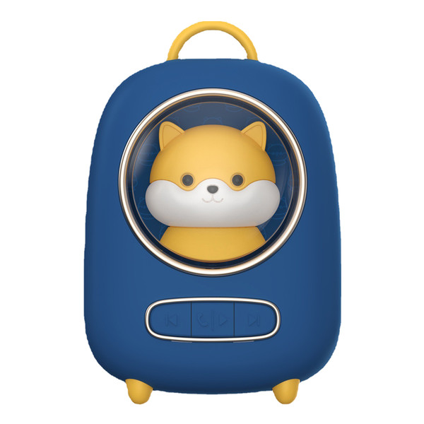 Bluetooth Speaker Space Capsule Design Portable Wireless Cute Outdoor Speaker with Light Blue