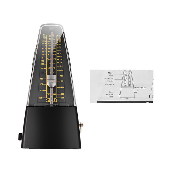 Standard Universal Mechanical Metronome ABS Material for Guitar Violin Piano Bass Drum Musical Instrument Practice Tool for Beginners