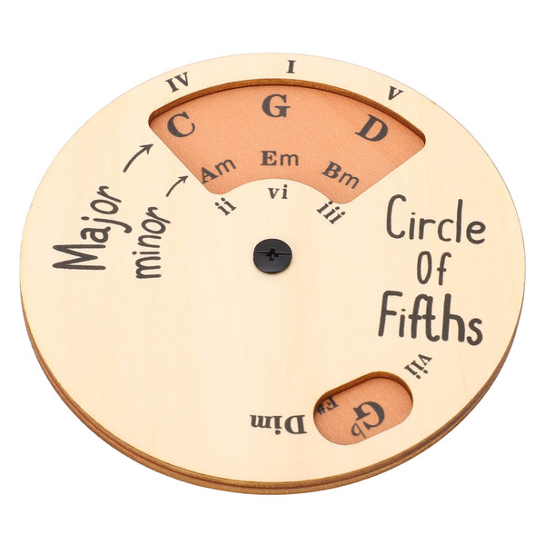 Wooden Melody Tool Round Circle of Fifths Wheel Melody Chord Tool for Learning Practice Training