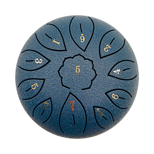 6in Metal Tongue Drum Mini 11-Tone Hand Pan Drums with Drumsticks Percussion Musical Instruments