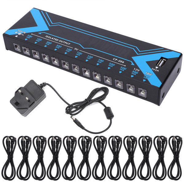 Effect Pedal 12 Outputs ShortCircuit Protection Guitar Power Supply Accessories