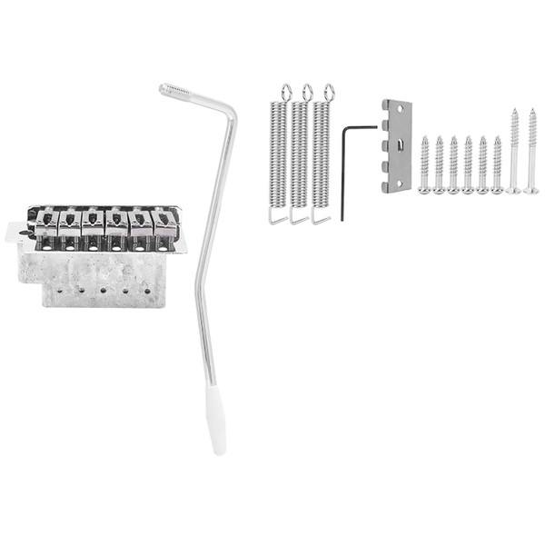 Silver Tremolo Bridge Trem Arm with Bridge Screws for 6 String Electric Guitar Accessories