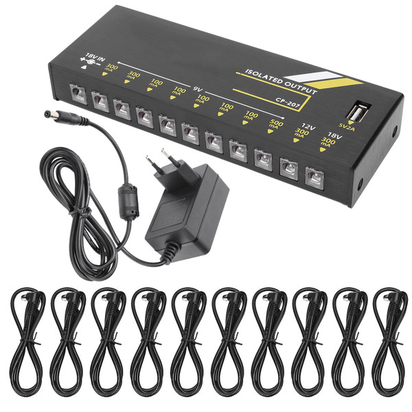 Effect Pedal 10 Outputs Guitar Power Supply Metal Musical Instrument Accessories 18WEU Plug 100‑240V